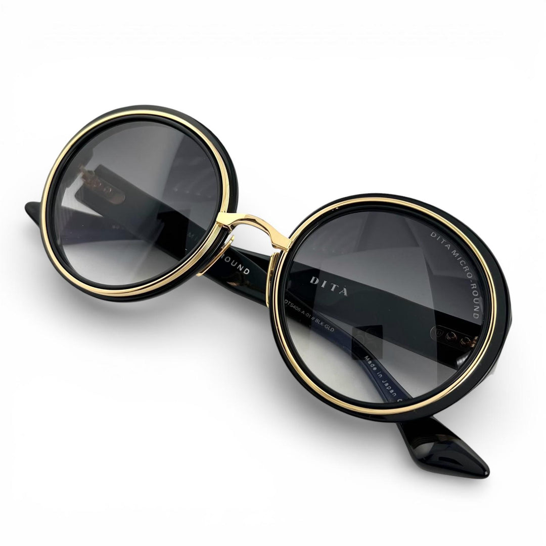 Excellent DITA sunglasses MICRO-ROUND round black ー Women DTS406-A-01