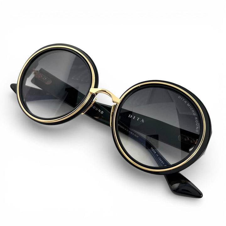 Excellent DITA sunglasses MICRO-ROUND round black ー Women DTS406-A-01