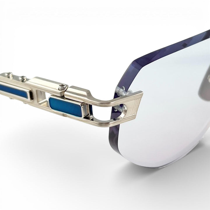 Excellent DITA sunglasses GRAND IMPERYN Two Point Rimless Silver mens DTX164