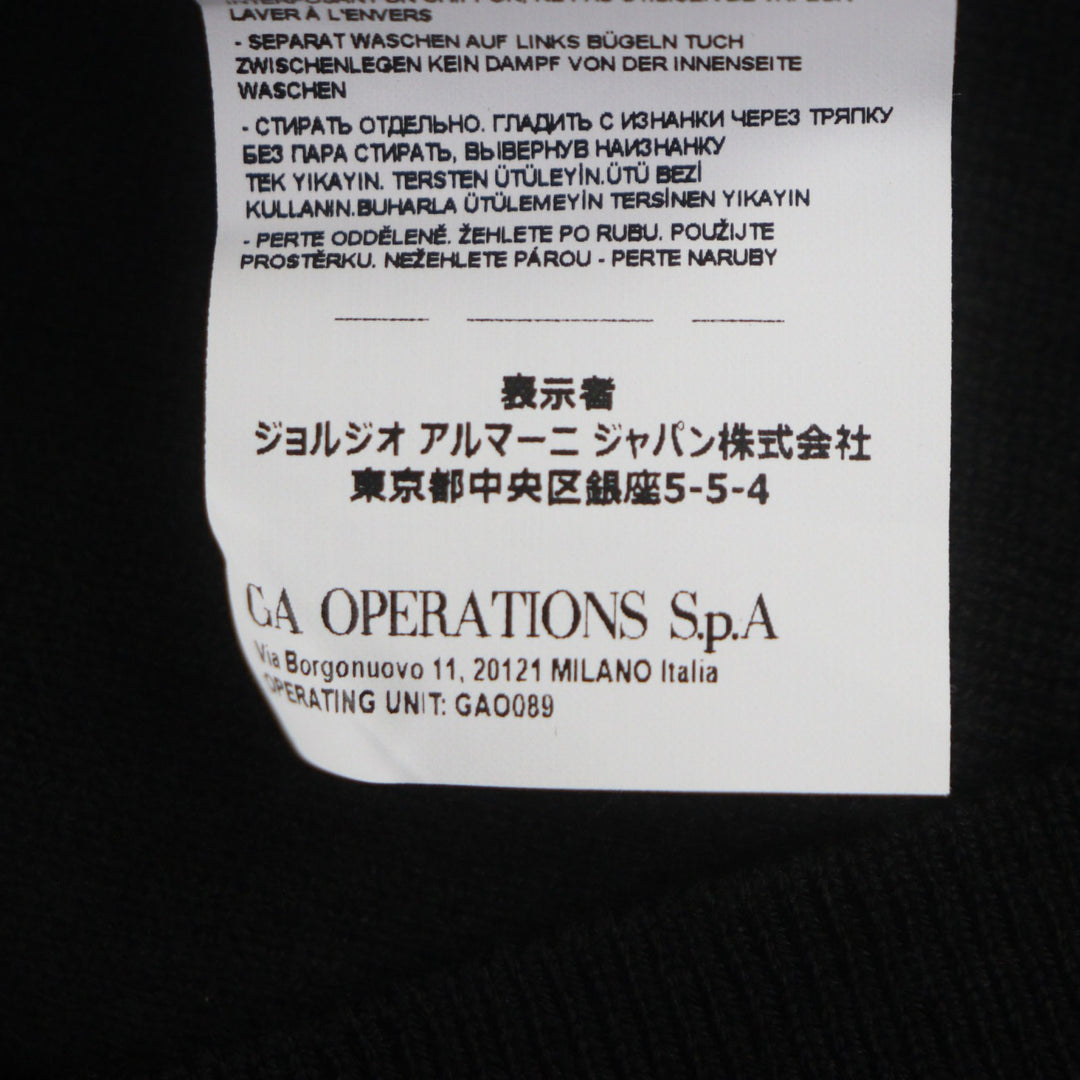 優れたEMPORIO ARMANIパーカーブラックアクリルメンズL