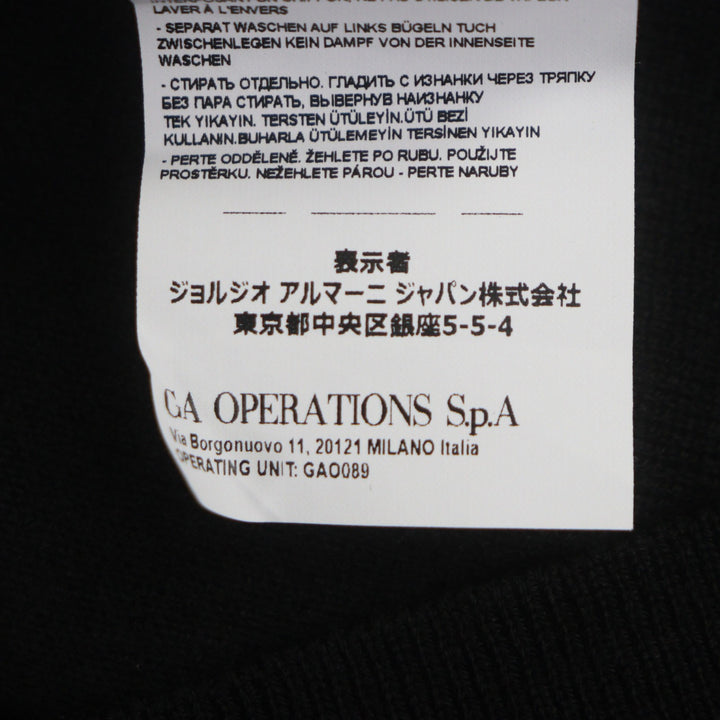 優れたEMPORIO ARMANIパーカーブラックアクリルメンズL