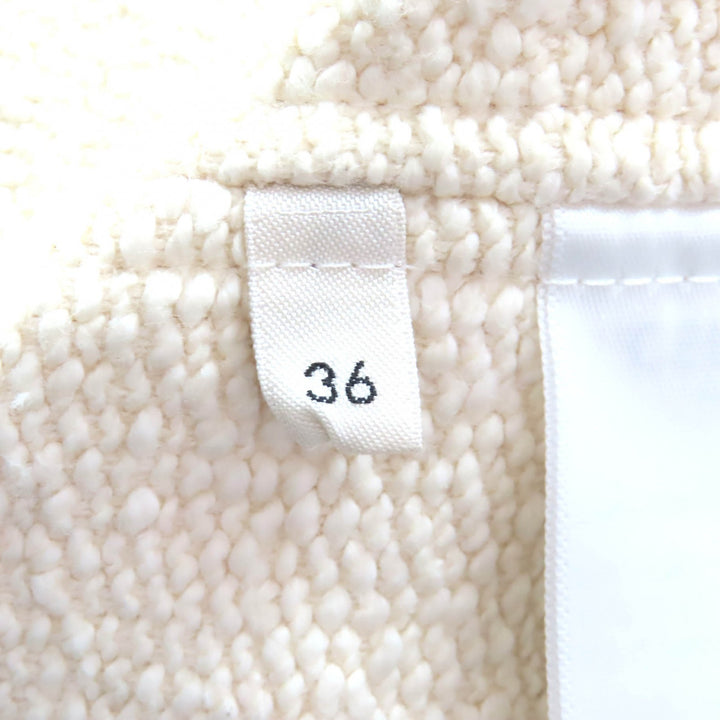 Excellent CELINE cardigan Logo-embossed leather belt Metal hooded 36 2V81G285Q