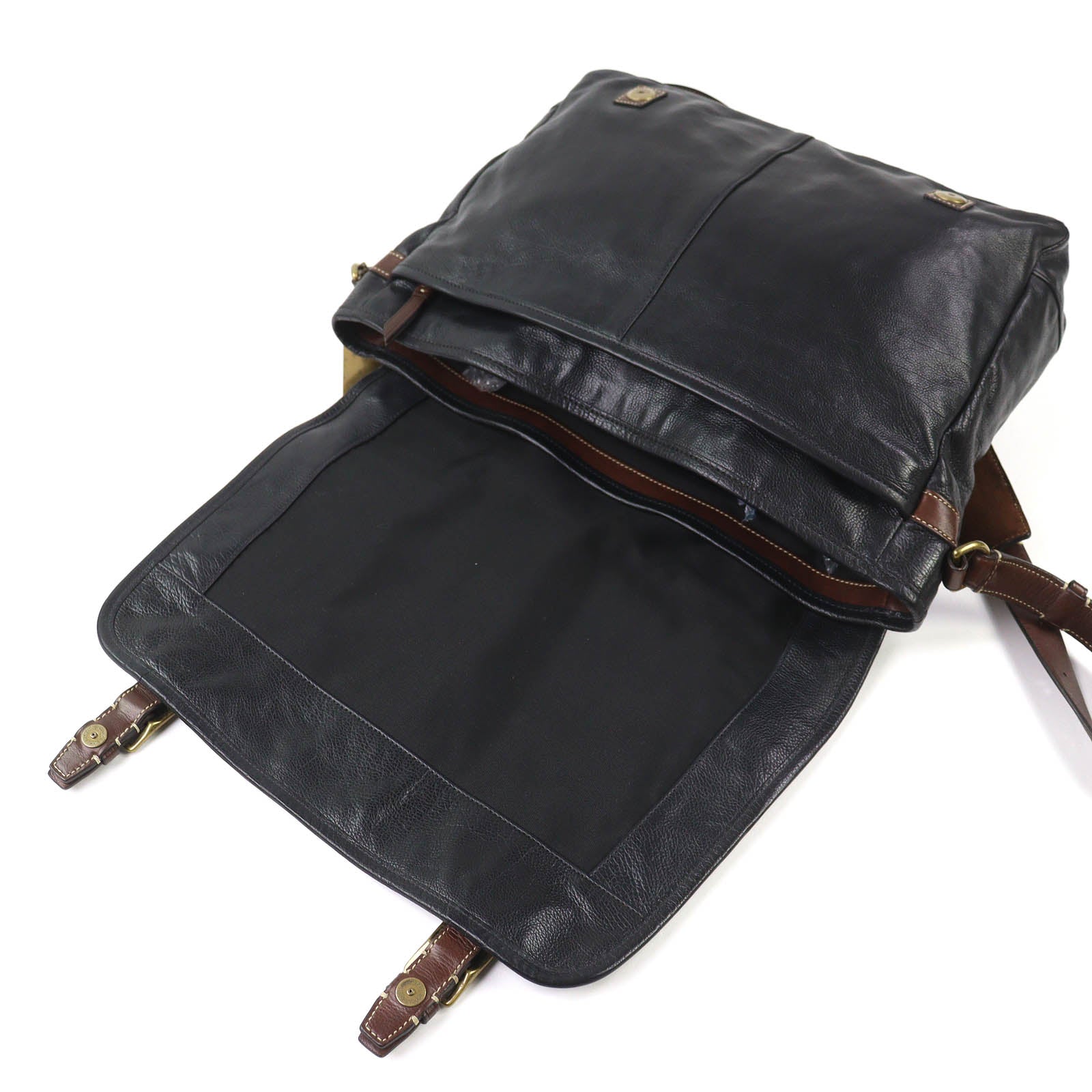 Great COACH Shoulder Bag HARRISON LEATHER MEDIUM MESSENGER black