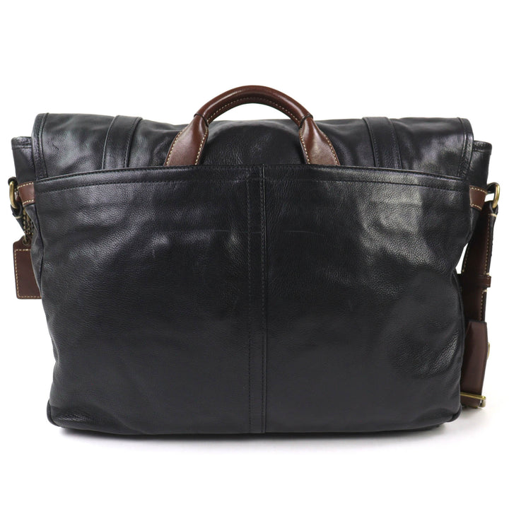 Great COACH Shoulder Bag HARRISON LEATHER MEDIUM MESSENGER black 70386
