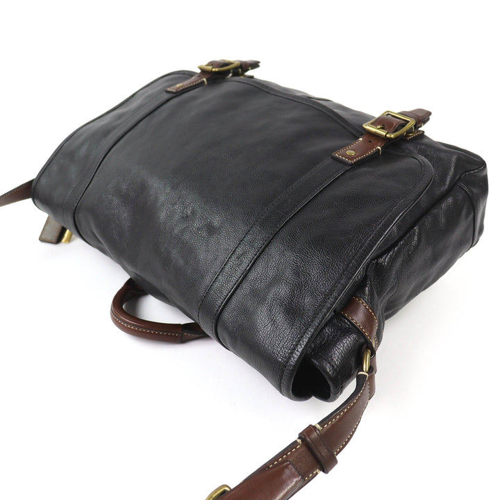 Great COACH Shoulder Bag HARRISON LEATHER MEDIUM MESSENGER black 70386