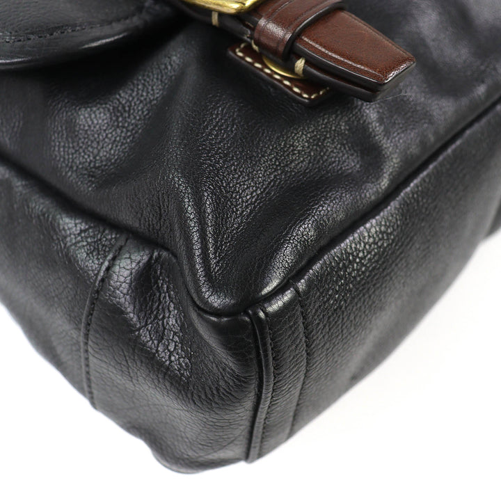 Great COACH Shoulder Bag HARRISON LEATHER MEDIUM MESSENGER black 70386