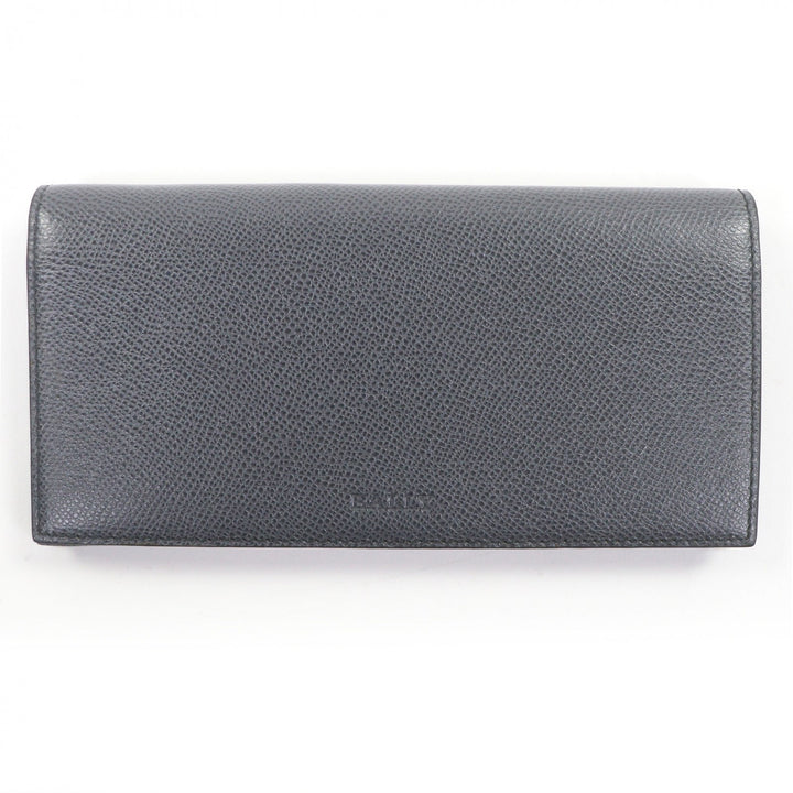 Pristine BALLY Bifold Wallet Logo embossing gray leather mens