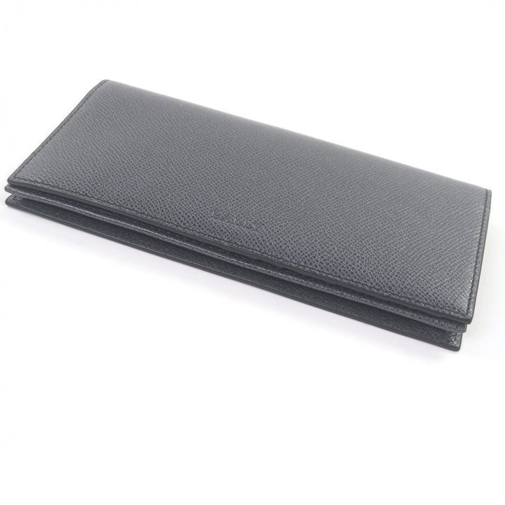 Pristine BALLY Bifold Wallet Logo embossing gray leather mens
