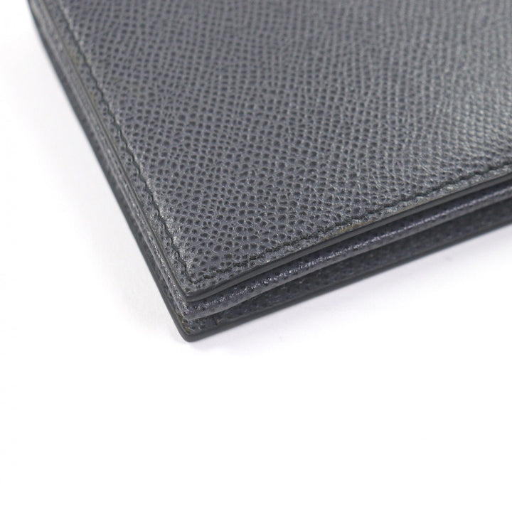 Pristine BALLY Bifold Wallet Logo embossing gray leather mens