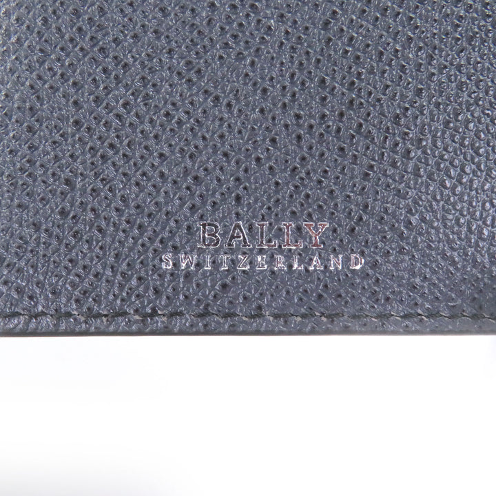 Pristine BALLY Bifold Wallet Logo embossing gray leather mens