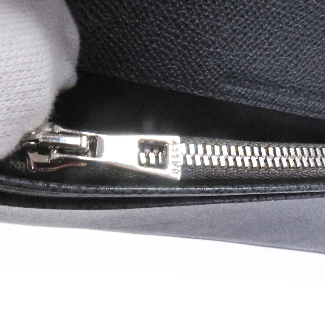 Pristine BALLY Bifold Wallet Logo embossing gray leather mens