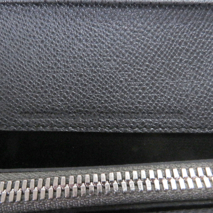 Pristine BALLY Bifold Wallet Logo embossing gray leather mens