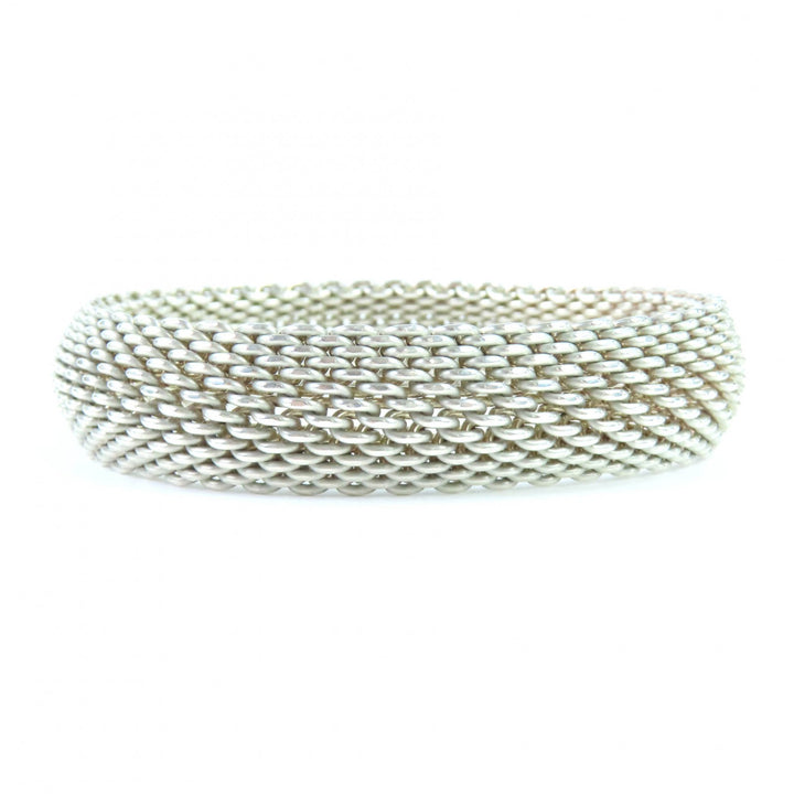 Excellent TIFFANY&Co. bracelet Somerset mesh Bangle Silver 925 Women