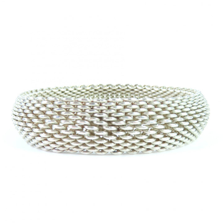 Excellent TIFFANY&Co. bracelet Somerset mesh Bangle Silver 925 Women