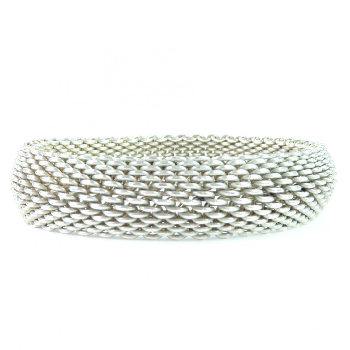 Excellent TIFFANY&Co. bracelet Somerset mesh Bangle Silver 925 Women