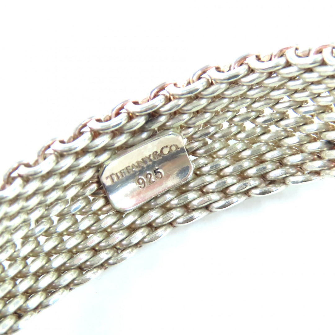 Excellent TIFFANY&Co. bracelet Somerset mesh Bangle Silver 925 Women