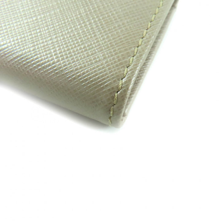 Excellent Salvatore Ferragamo Key holder Champagne Gold leather Women 224627