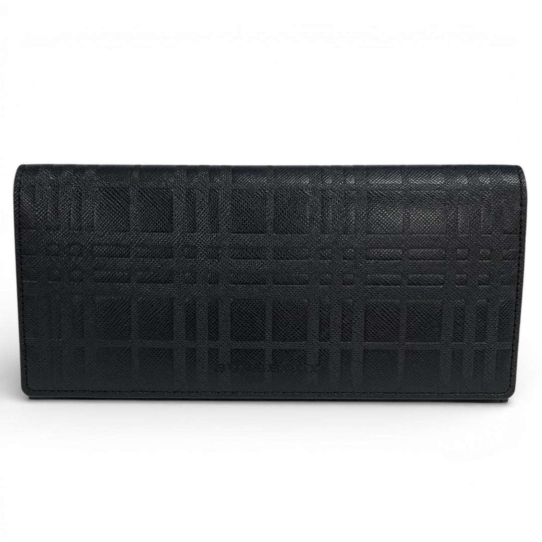 Pristine BURBERRY Purse Shadow check black leather mens