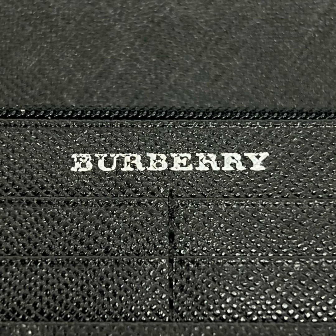 Pristine BURBERRY Purse Shadow check black leather mens
