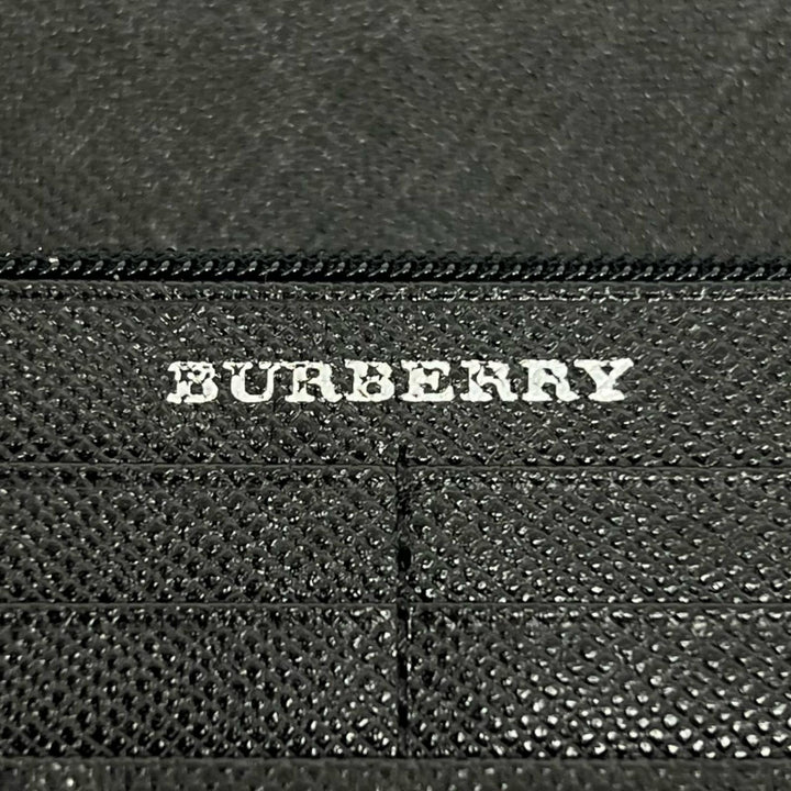 Pristine BURBERRY Purse Shadow check black leather mens