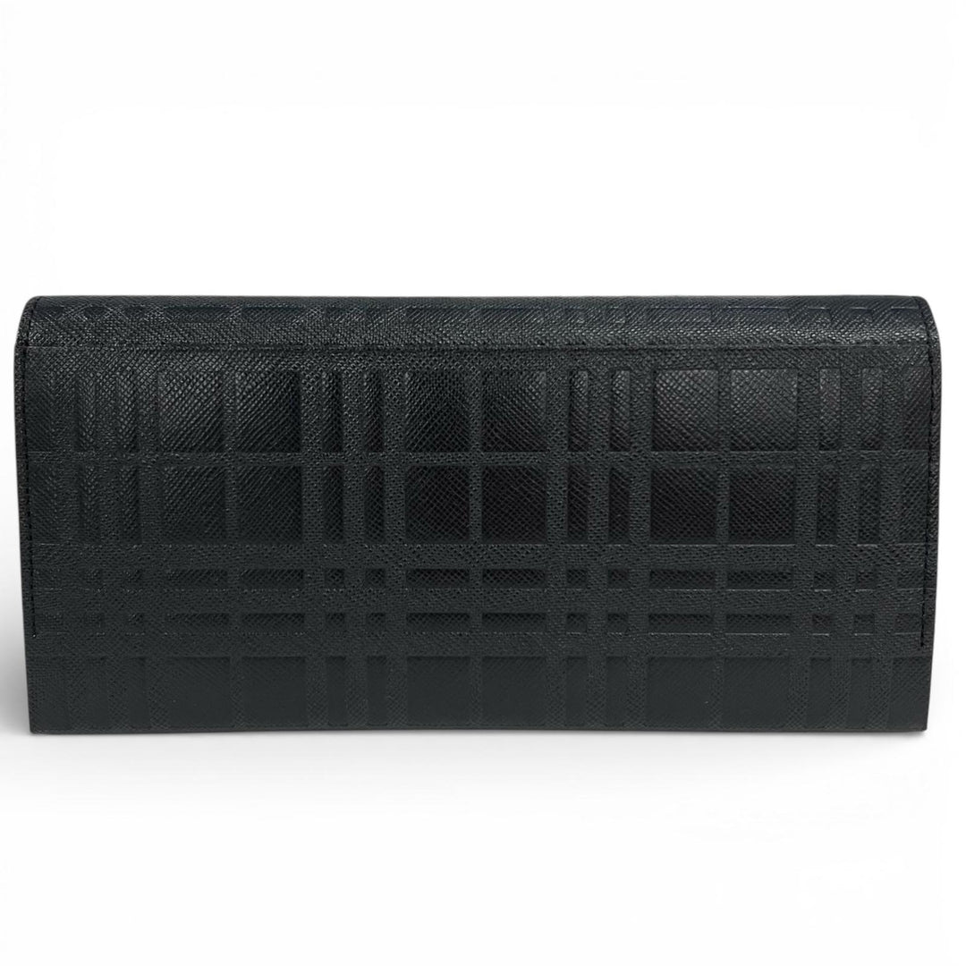 Pristine BURBERRY Purse Shadow check black leather mens