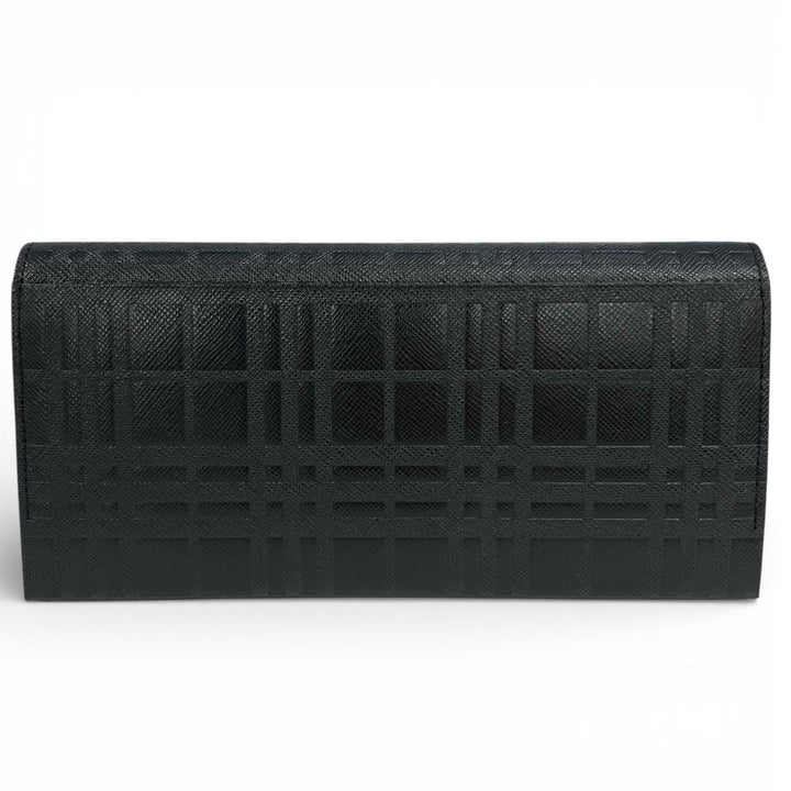 Pristine BURBERRY Purse Shadow check black leather mens