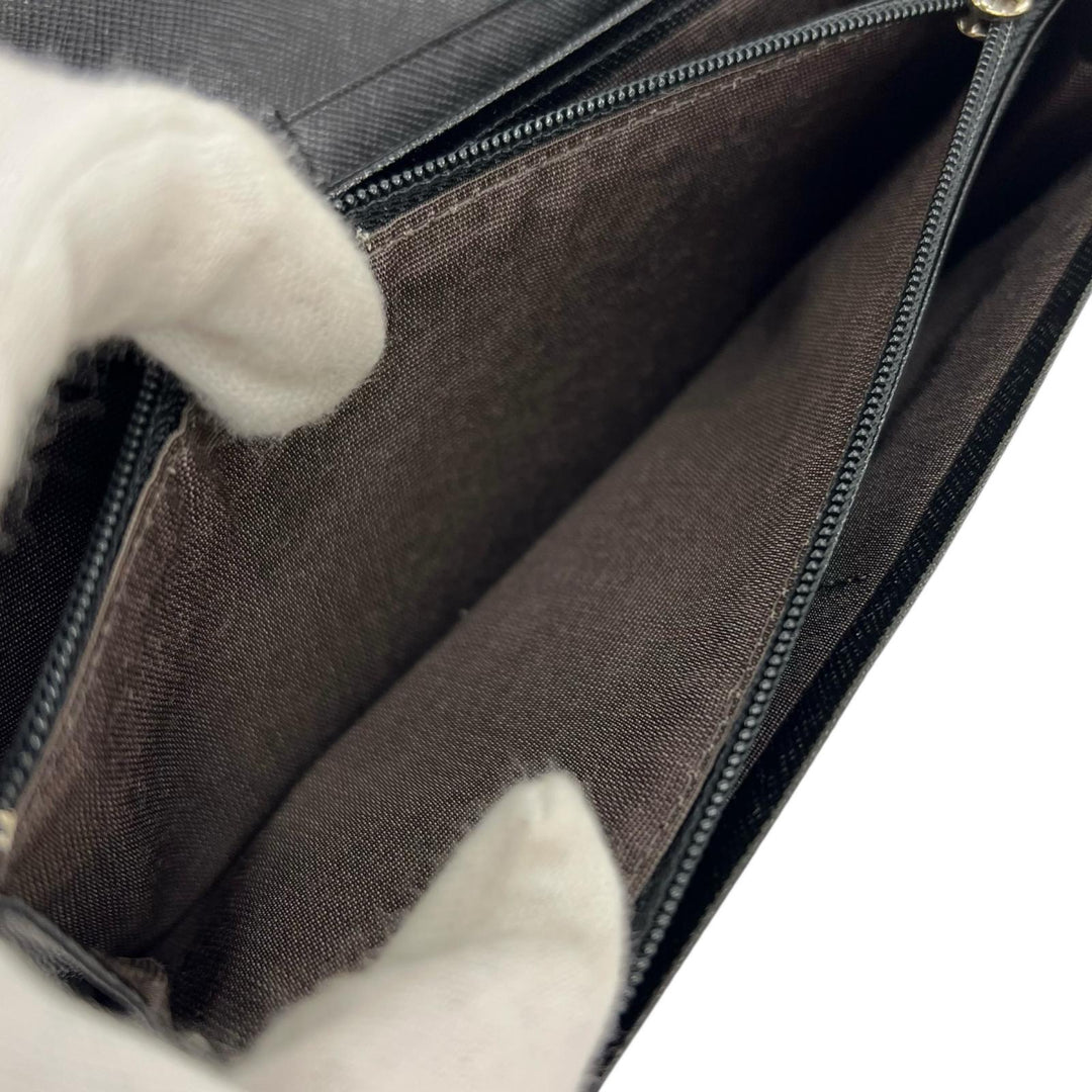 Pristine BURBERRY Purse Shadow check black leather mens