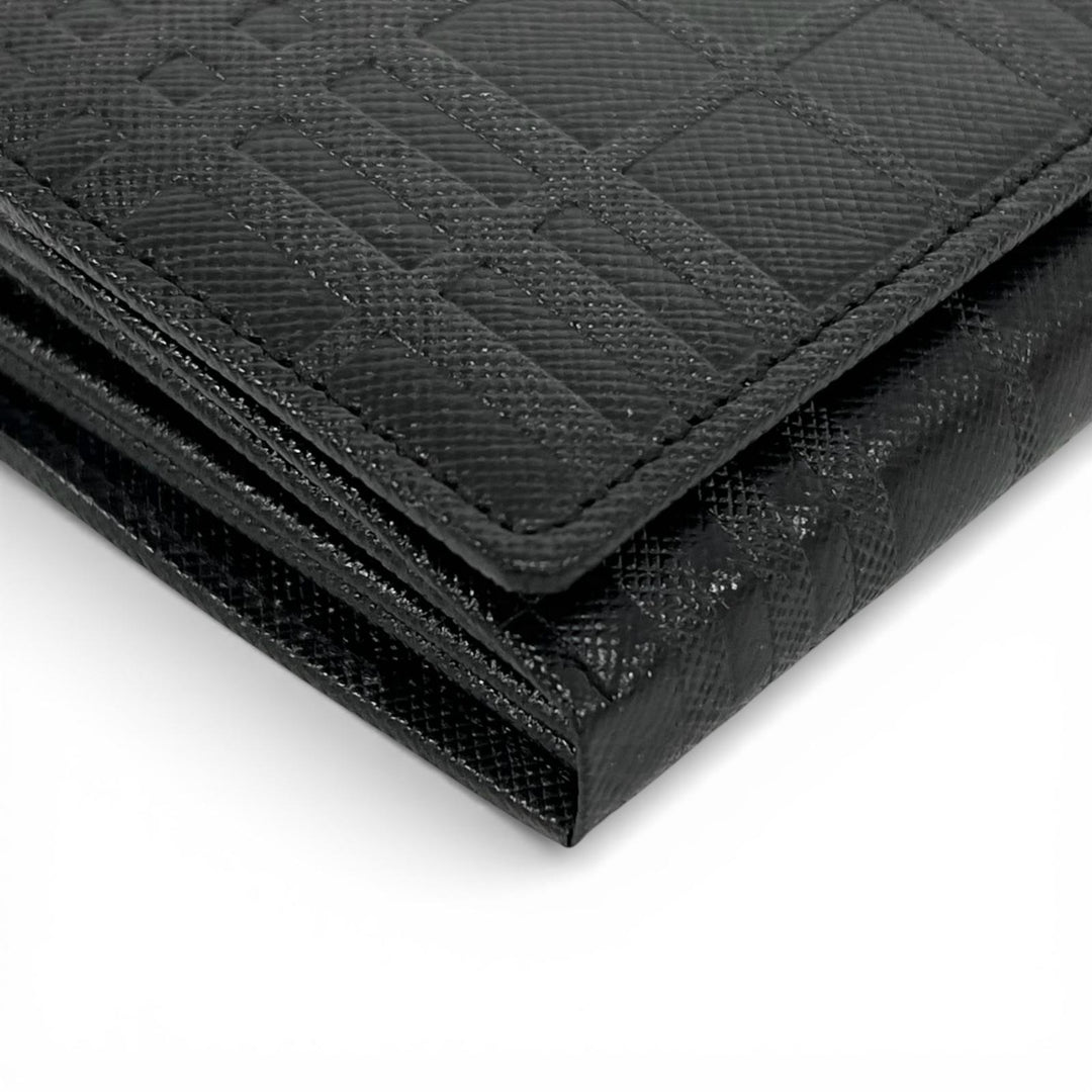 Pristine BURBERRY Purse Shadow check black leather mens