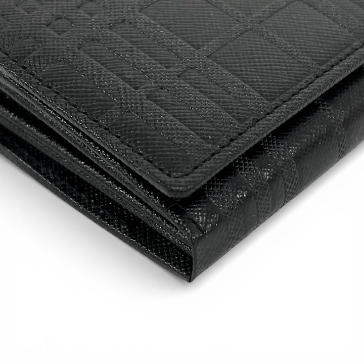 Pristine BURBERRY Purse Shadow check black leather mens