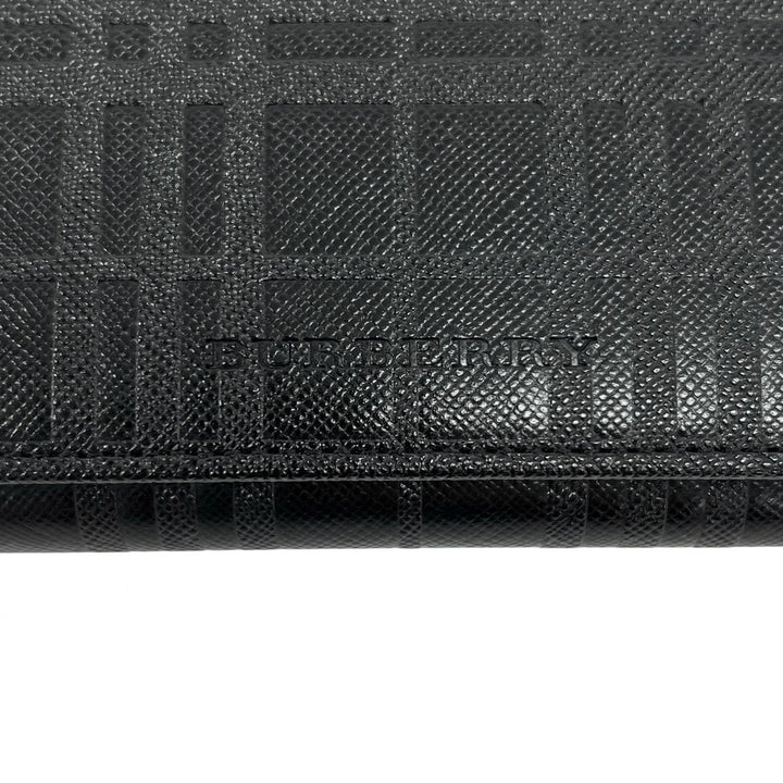 Pristine BURBERRY Purse Shadow check black leather mens