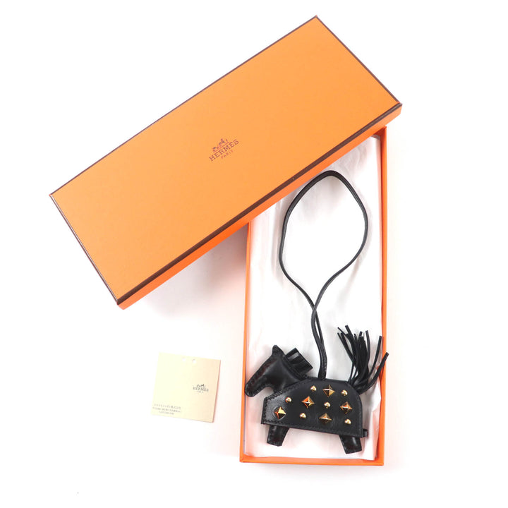 Pristine HERMES Bag charm Rodeo Robeo Rock PM With studs Anyo Miro Women