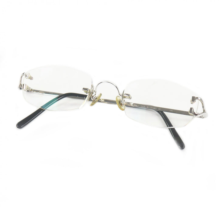 Great Cartier Glasses 135 2C Decor Two-Point Rimless Silver