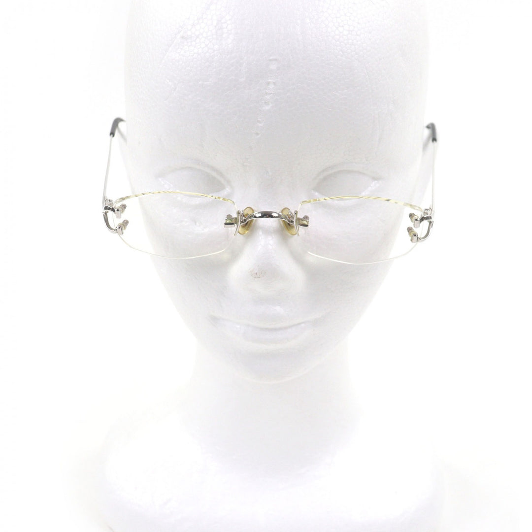 Great Cartier Glasses 135 2C Decor Two-Point Rimless Silver
