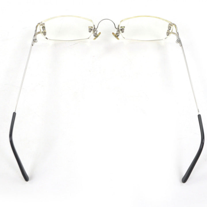 Great Cartier Glasses 135 2C Decor Two-Point Rimless Silver