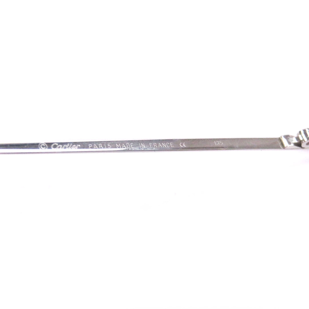 Great Cartier Glasses 135 2C Decor Two-Point Rimless Silver