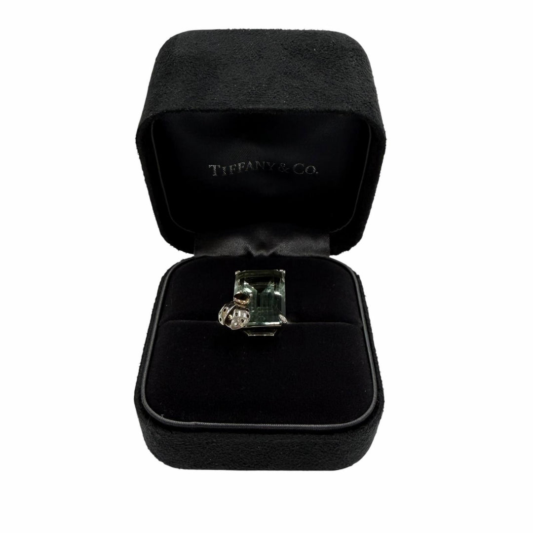 Excellent TIFFANY&Co. Ring ring Love Bugs Green Quartz Ladybug Silver AG925