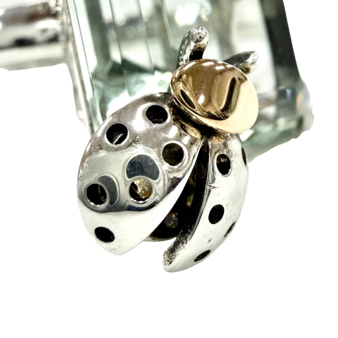 Excellent TIFFANY&Co. Ring ring Love Bugs Green Quartz Ladybug Silver AG925