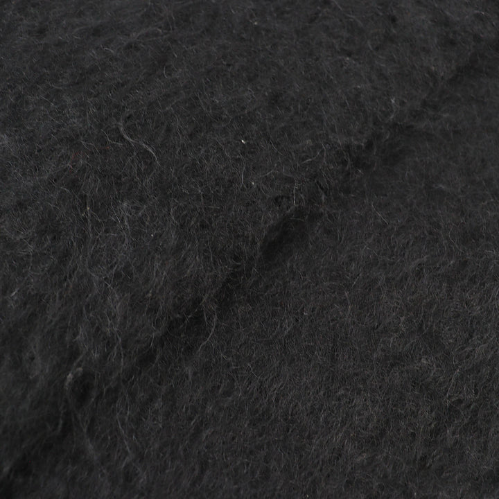 Great LOEWE Scarf Anagram logo patch fringe long black mohair Women