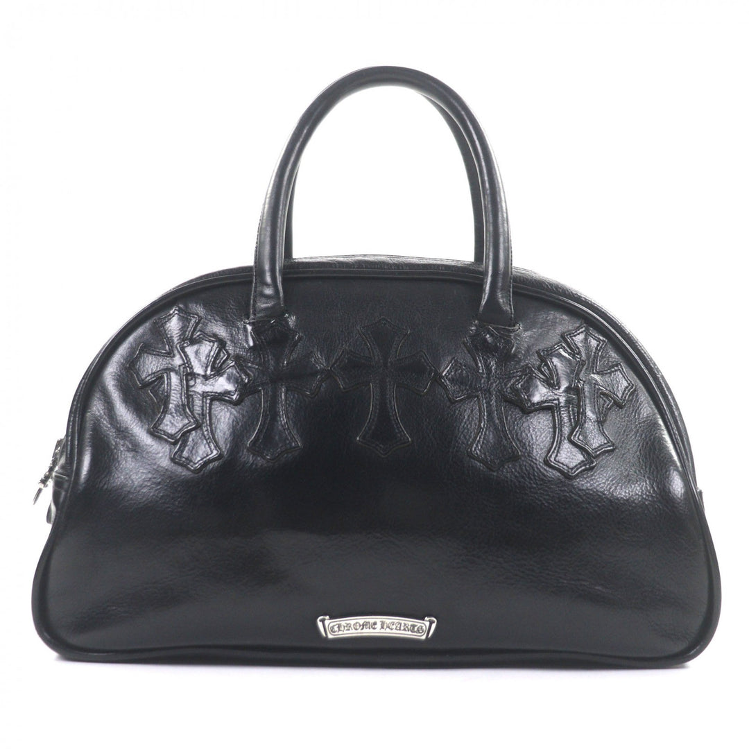 Very Good CHROME HEARTS Handbag Gym Bag SM black leather mens
