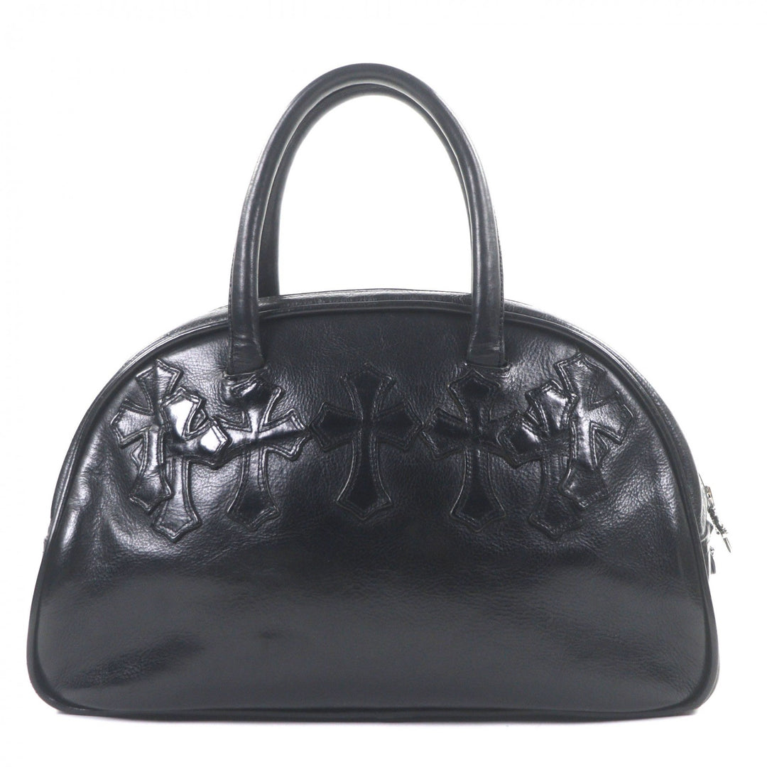 Very Good CHROME HEARTS Handbag Gym Bag SM black leather mens