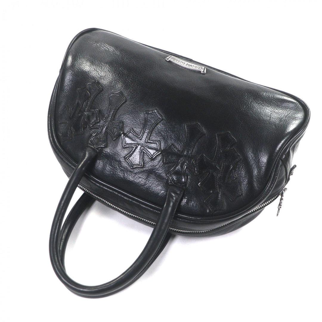 Very Good CHROME HEARTS Handbag Gym Bag SM black leather mens