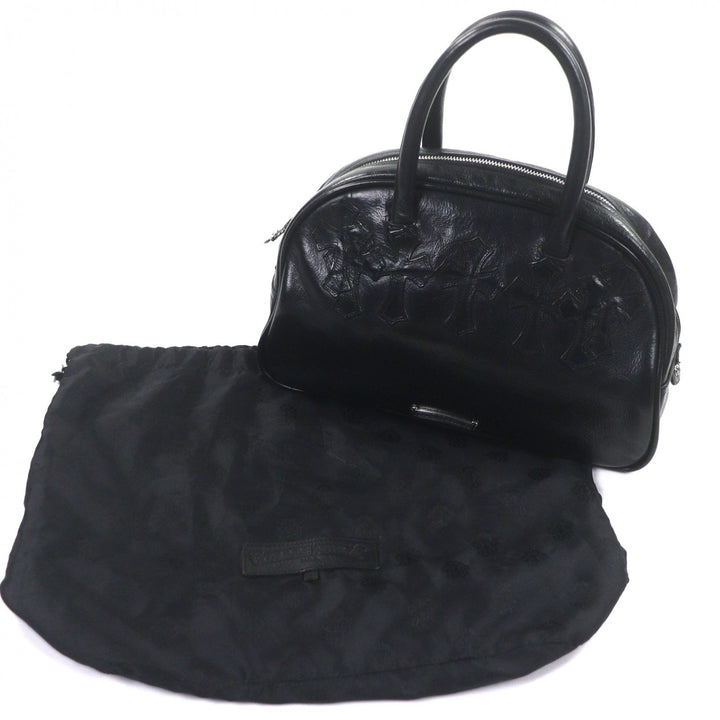 Very Good CHROME HEARTS Handbag Gym Bag SM black leather mens