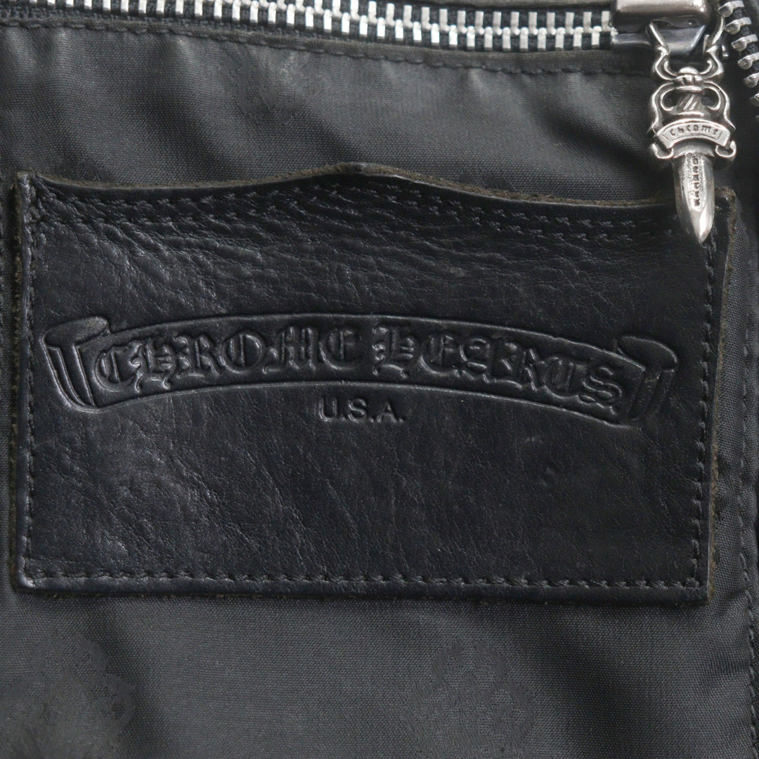 Very Good CHROME HEARTS Handbag Gym Bag SM black leather mens