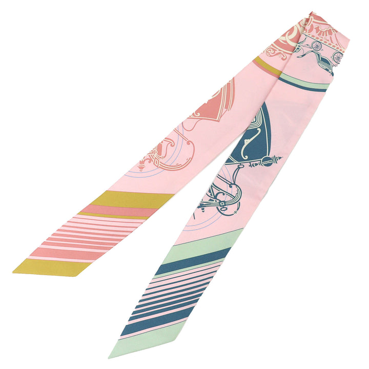 Pristine HERMES scarf Twilly Marble Silk Exlibris silk Women