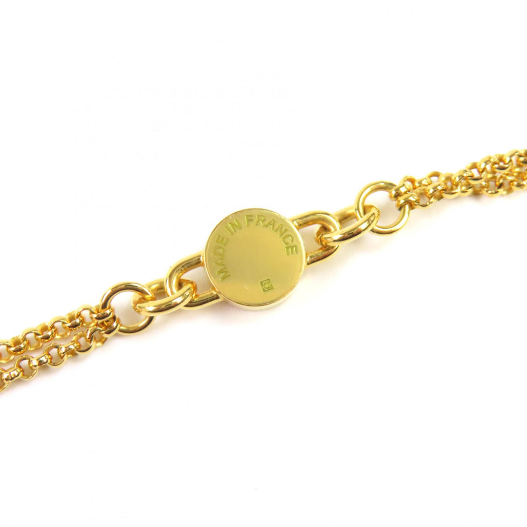 Pristine HERMES Necklace Charnier PM Serie gold Vaux Swift Leather Women