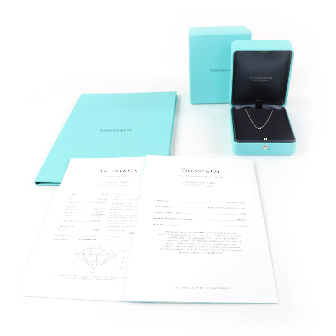 Great TIFFANY&Co. Necklace By the yard 0.23ct /I/ VVS1/ 3EX NONE 74960847 PT950
