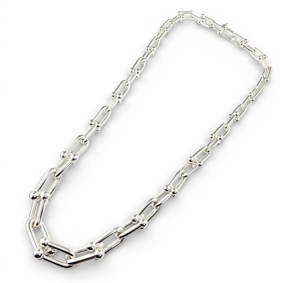 Excellent TIFFANY&Co. Necklace Hardware Graduated Link 42 links Silver AG925
