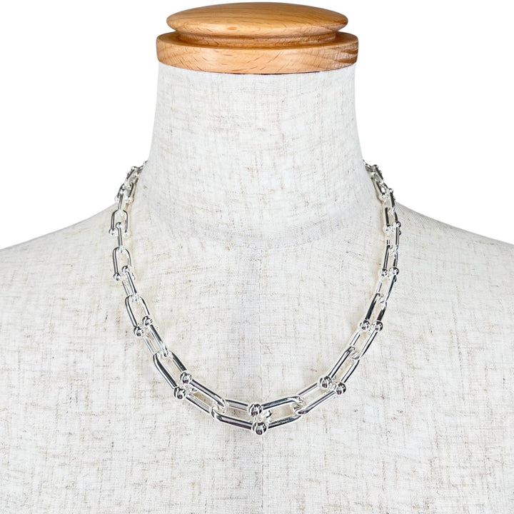 Excellent TIFFANY&Co. Necklace Hardware Graduated Link 42 links Silver AG925