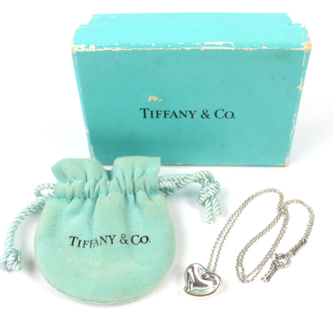 Excellent TIFFANY&Co. Necklace Curved Heart Necklace Silver 925 Women