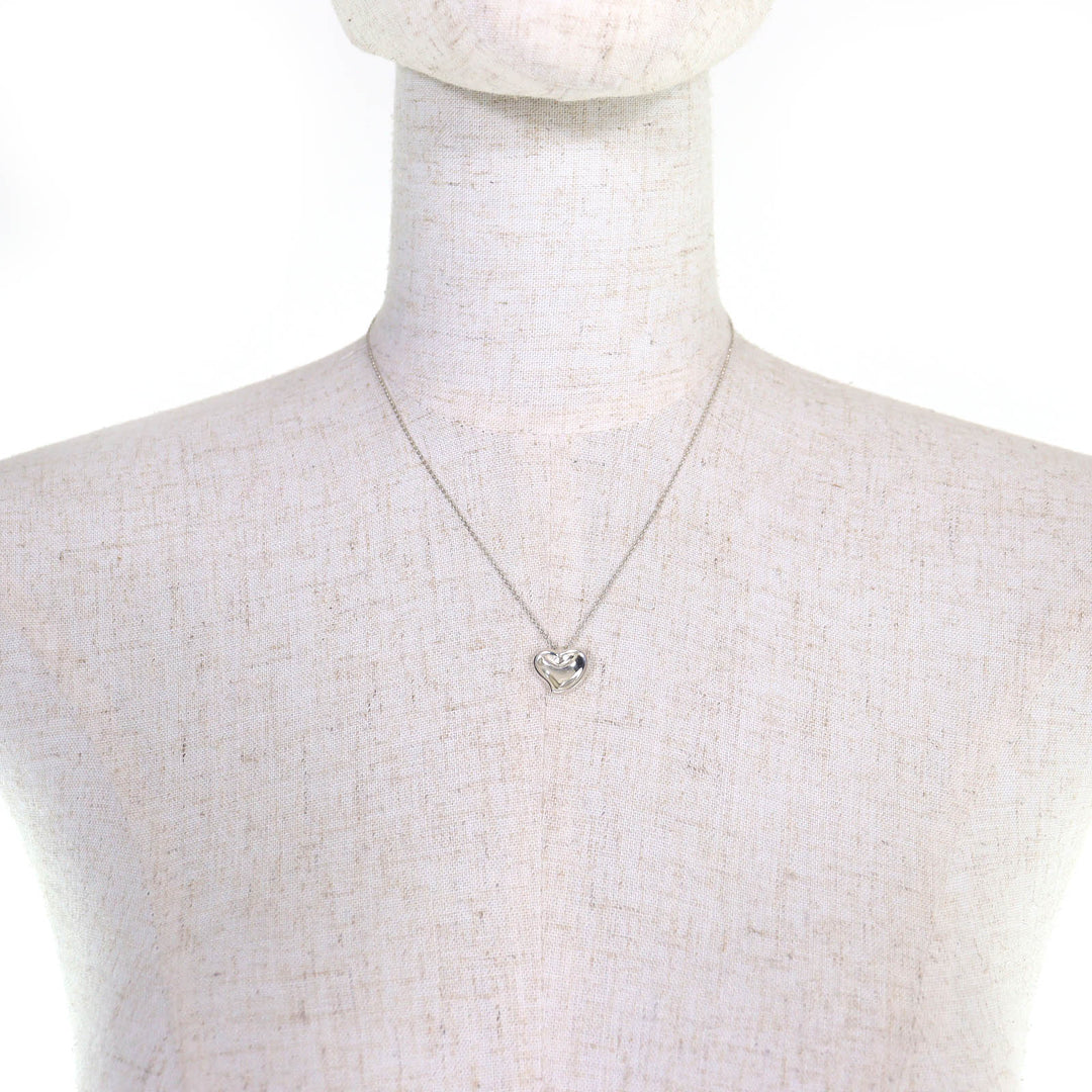 Excellent TIFFANY&Co. Necklace Curved Heart Necklace Silver 925 Women